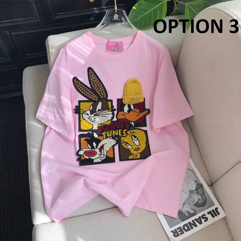New Disney Fun Cartoon Donald Duck Short Sleeved Loose Top CODE: KAR3581