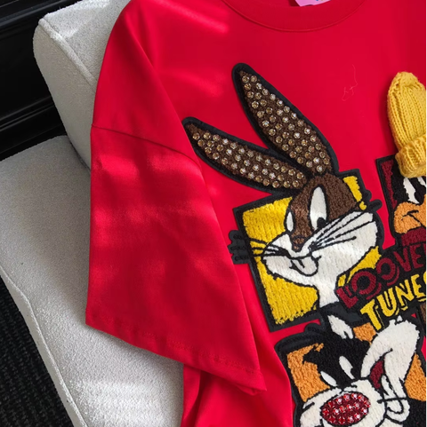 New Disney Fun Cartoon Donald Duck Short Sleeved Loose Top CODE: KAR3581