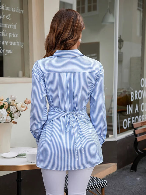 New Summer Striped Style Simple High end Shirt CODE: KAR3592
