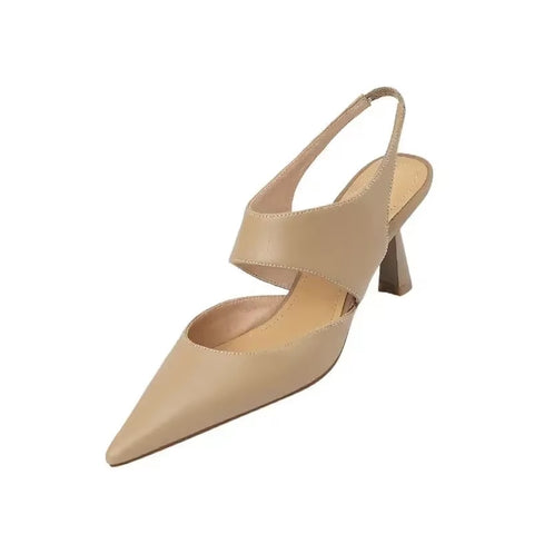 New Back Empty Stiletto Style Solid Pointed Toe High Heel CODE: KAR3599