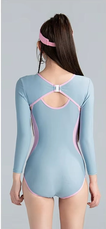New Fashion Sexy Long Sleeve One Piece Swimsuit CODE: KAR3613