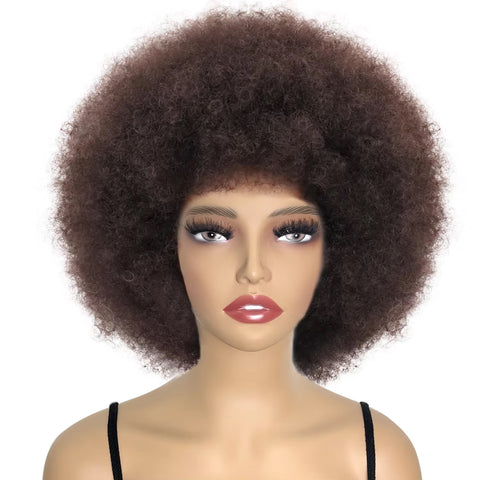 New High Puff Afro Short Kinky Curly Hair Wig  CODE: KAR3616
