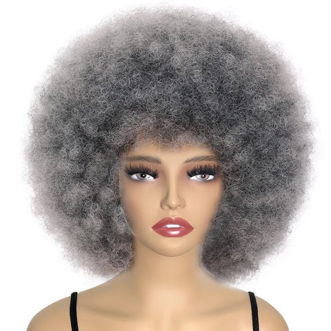 New High Puff Afro Short Kinky Curly Hair Wig  CODE: KAR3616