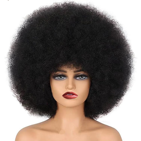 New High Puff Afro Short Kinky Curly Hair Wig  CODE: KAR3616