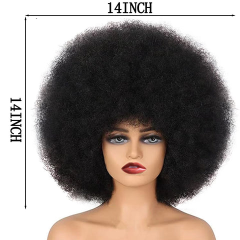 New High Puff Afro Short Kinky Curly Hair Wig  CODE: KAR3616