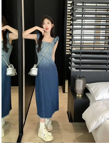 New Ripped Summer Vintage Gradient A-line Dress CODE: KAR3617