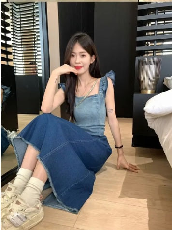 New Ripped Summer Vintage Gradient A-line Dress CODE: KAR3617