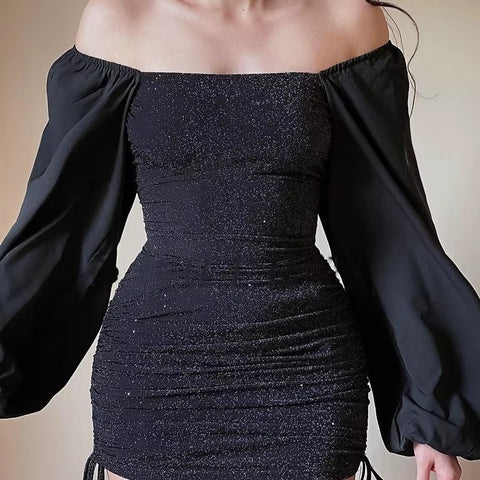 New Autumn Fashion Spring Long Lantern Sleeve Bandage Sexy Party Dress CODE: KAR3629