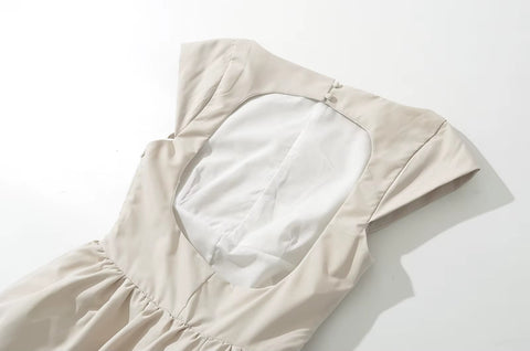 New Sexy Backless Sleeveless Pleated Slim Fit Vest Style Dress CODE: KAR3630