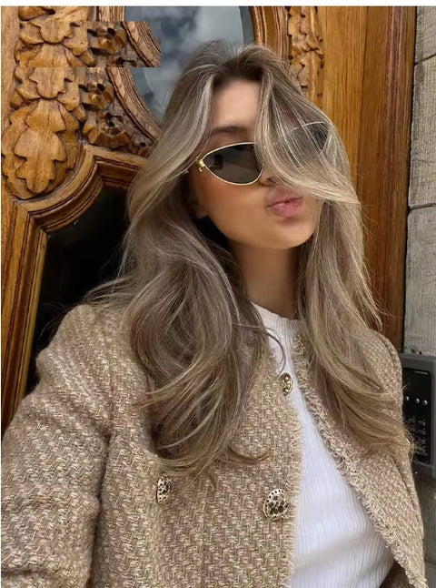 Autumn Fashion New Tweed Basic Long Sleeve Front Button Short Coat CODE: KAR3631