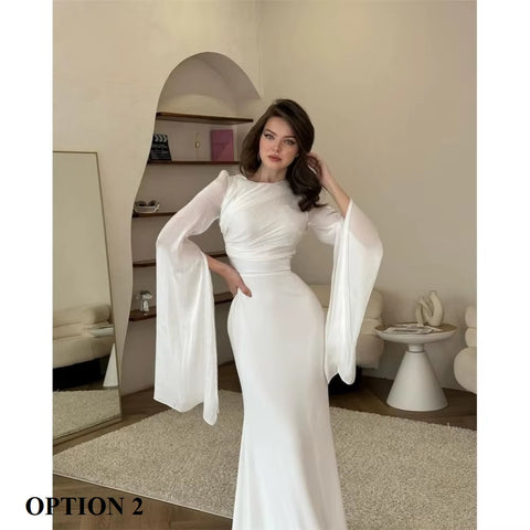 New Elegant Charming Mermaid Cap Sleeves O-Neck Floor Length Formal Occasion Prom Party Dress CODE: KAR3634