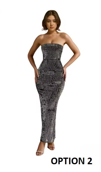 New Floor Length Bodycon Square Collar Prom High Waist Party Dress CODE: KAR3635