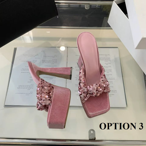 New Fashion Trendy High-end Minimalist Elegant Super High Heels CODE: KAR3642
