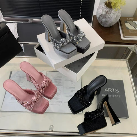 New Fashion Trendy High-end Minimalist Elegant Super High Heels CODE: KAR3642