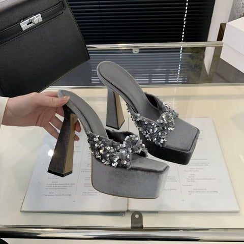 New Fashion Trendy High-end Minimalist Elegant Super High Heels CODE: KAR3642