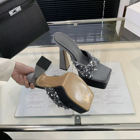 New Fashion Trendy High-end Minimalist Elegant Super High Heels CODE: KAR3642
