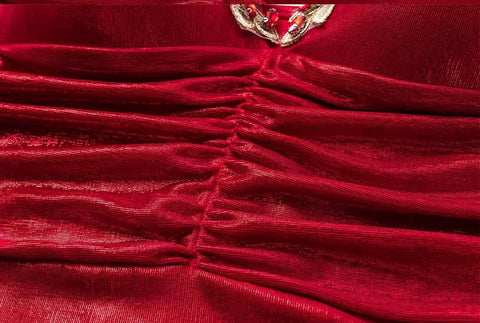 One Shoulder 3D Flower Shiny One Piece Swimsuit and Skirt CODE: READY1458