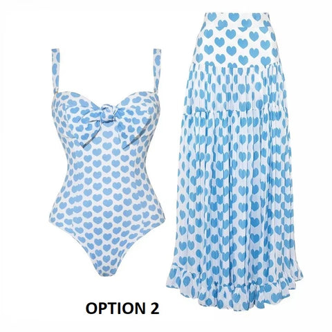 Sexy High Waist Tassel Skirt Beach Outing Swimsuit 2 Pieces Push Up Bikini Swimwear Set CODE: KAR3652