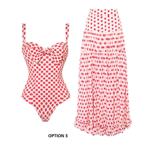 Sexy High Waist Tassel Skirt Beach Outing Swimsuit 2 Pieces Push Up Bikini Swimwear Set CODE: KAR3652