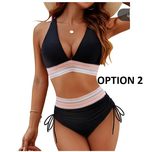 New Sexy High Waisted Bikini One Piece Swimwear Set CODE: KAR3661
