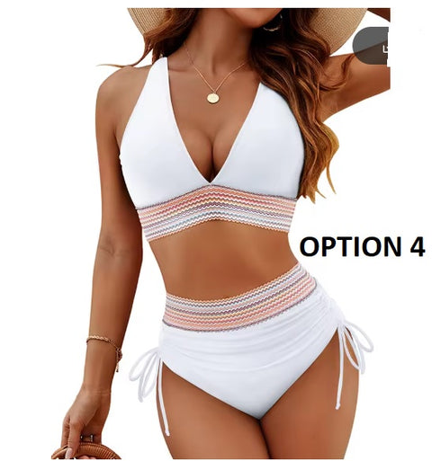 New Sexy High Waisted Bikini One Piece Swimwear Set CODE: KAR3661