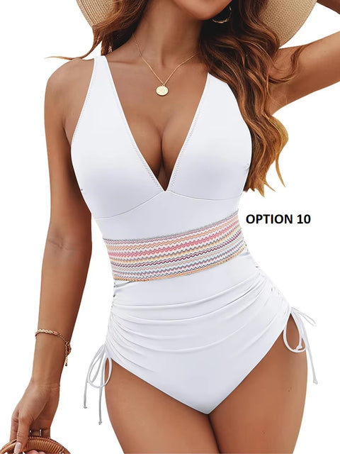 New Sexy High Waisted Bikini One Piece Swimwear Set CODE: KAR3661