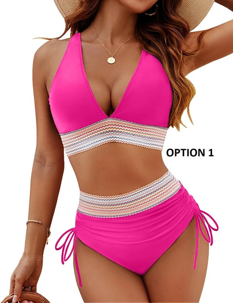 New Sexy High Waisted Bikini One Piece Swimwear Set CODE: KAR3661