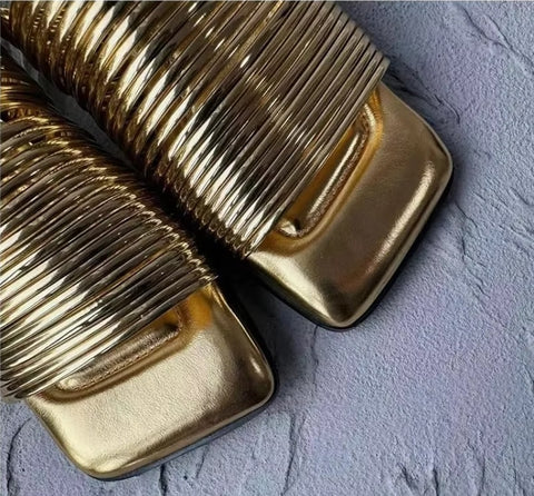 New Stiletto Shiny Solid High Heels Casual Half Slippers Designer Sandals SIZE: 37 CODE: READY1572