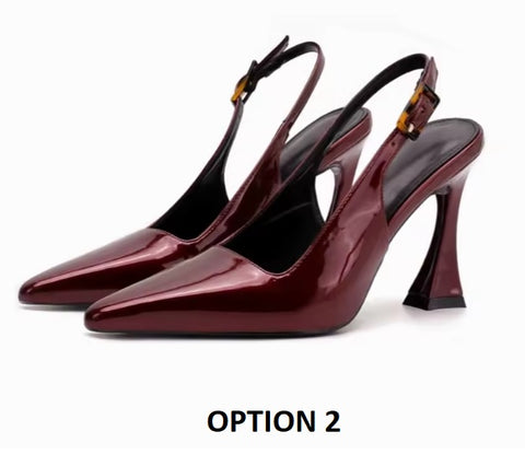 New Fashion Luxury Designer Pointed Toe Sing backs Elegant High Heel CODE: KAR3670