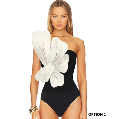 Sexy Floral Ruffle Printed, Push Up Slimming Bathing One Piece Swimsuit CODE: KAR3674