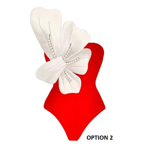 Sexy Floral Ruffle Printed, Push Up Slimming Bathing One Piece Swimsuit CODE: KAR3674