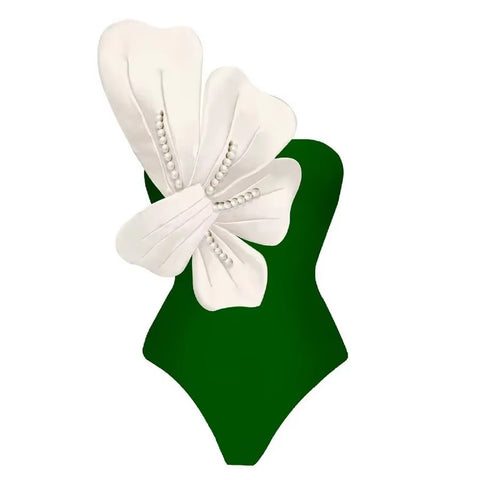 Sexy Floral Ruffle Printed, Push Up Slimming Bathing One Piece Swimsuit CODE: KAR3674