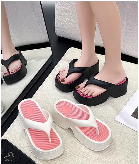 Summer Fashion Thick Bottom Comfort Soft Sole Slides Slippers CODE: KAR3675