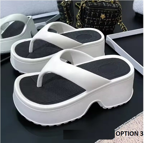 Summer Fashion Thick Bottom Comfort Soft Sole Slides Slippers CODE: KAR3675