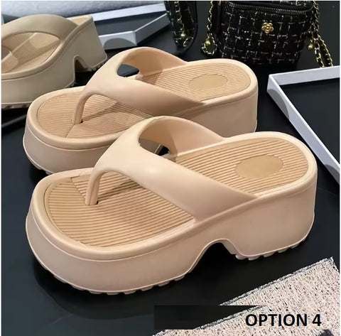 Summer Fashion Thick Bottom Comfort Soft Sole Slides Slippers CODE: KAR3675