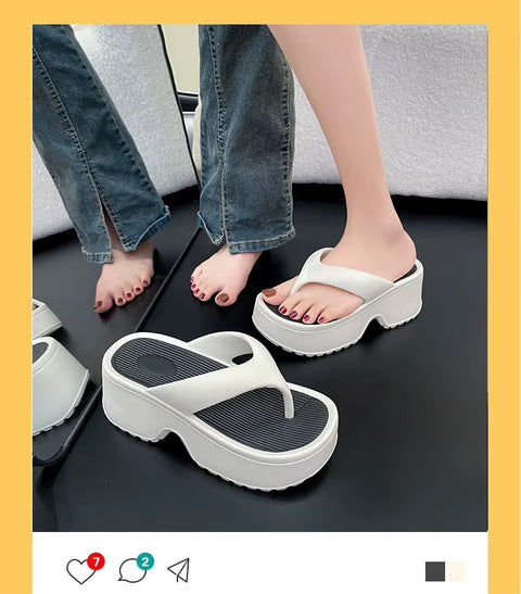 Summer Fashion Thick Bottom Comfort Soft Sole Slides Slippers CODE: KAR3675