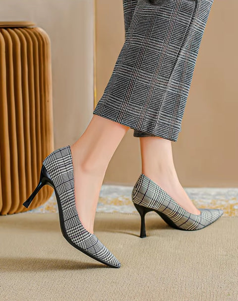 New Pointed Toe Stiletto Thin High Pumps Red Black Heel CODE: KAR3677