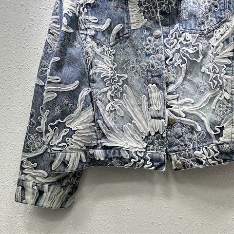 New Color block Embroidery High Street Lapel Long Sleeve Spliced Single Breasted Fashion Jacket CODE: KAR3682