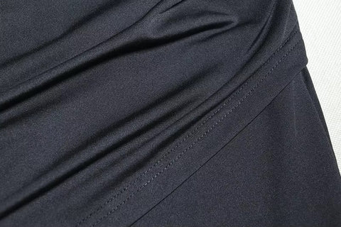 New Pleated Outfits Round Neck Irregular Tank Tops and Long Casual Skirt 2 Piece Set CODE: KAR3695