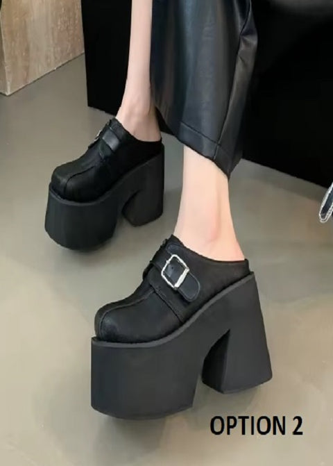 Summer Close Toe Chunky Block High Heels Platform Sandals SIZE: 36 CODE: READY1562