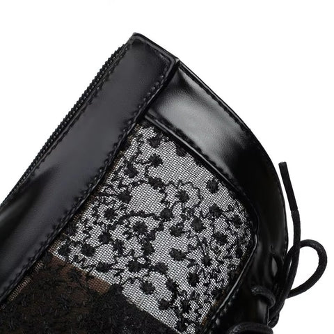 New Sexy Lace Stiletto Strap Peep Toe Breathable High Heel Boot CODE: KAR3702