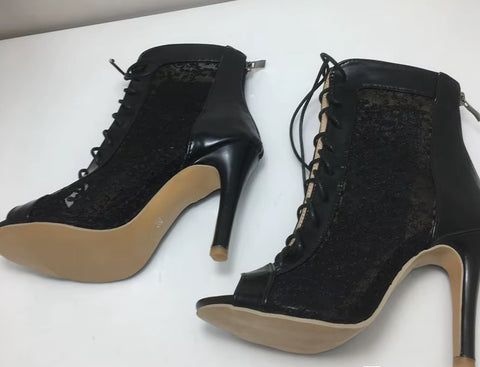 New Sexy Lace Stiletto Strap Peep Toe Breathable High Heel Boot CODE: KAR3702