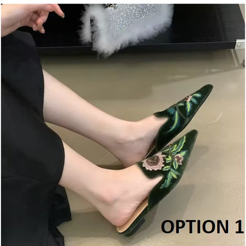 New Style Bright Surface Patent Mueller High-heeled Wedge Shoes Slipper CODE: KAR3703