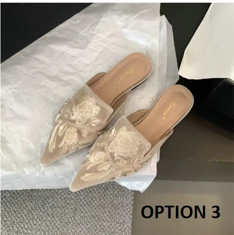 New Style Bright Surface Patent Mueller High-heeled Wedge Shoes Slipper CODE: KAR3703