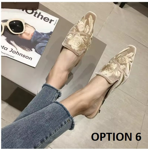 New Style Bright Surface Patent Mueller High-heeled Wedge Shoes Slipper CODE: KAR3703