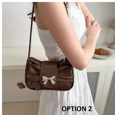 New Trendy Bow shoulder Handbag Casual Underarm Banquet Bag   CODE: KAR3736