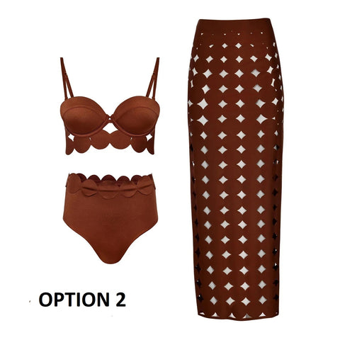 New Sexy Printed Skirt Bikini Set CODE: KAR3741