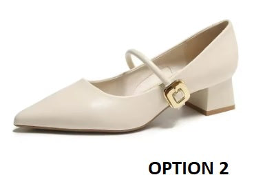 New Fashion Elegant Square Heel Pumps Shoes CODE: KAR3744