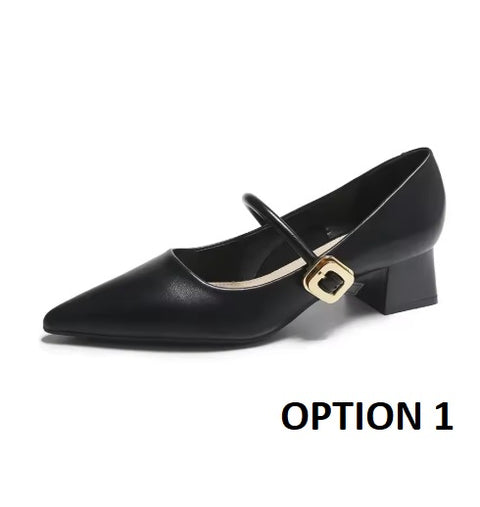 New Fashion Elegant Square Heel Pumps Shoes CODE: KAR3744