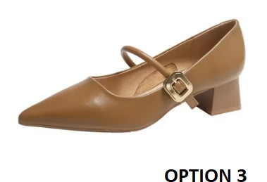 New Fashion Elegant Square Heel Pumps Shoes CODE: KAR3744